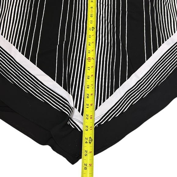 Cape,shawl,style blouse,attached tank underneath. Asymmetrical,striped,flare,OS - Picture 8 of 11